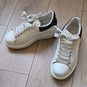 Alexander McQueen Oversized White and Black Sneakers Women's 5